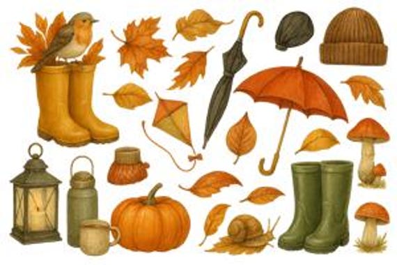Rub-On Transfer A5 Autumn Motifs Pumpkin Leaves Decoration | Scratch-off images for candles, scrapbooking, crafts, DIY, cards & gifts
