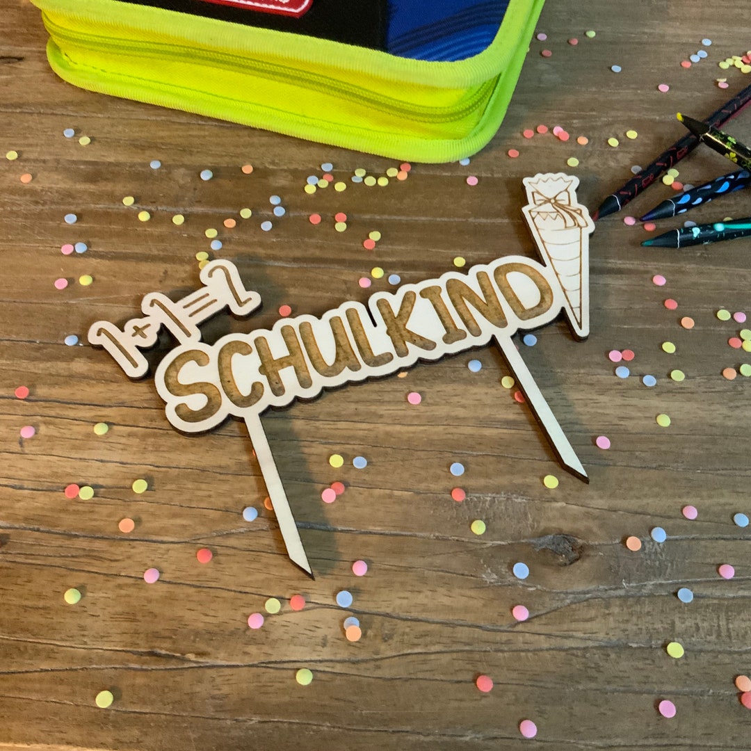 Schoolkind Inschrijving 112 School 2025 Start van School Houten Topper