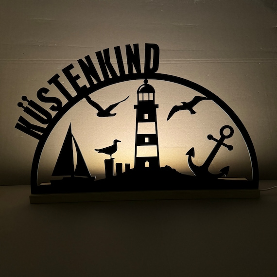 Schwibbogen maritime LED wooden light arch coastal child anchor candles USB lighthouse seagull ahoy coast moin Christmas XMAS Baltic Sea Christmas