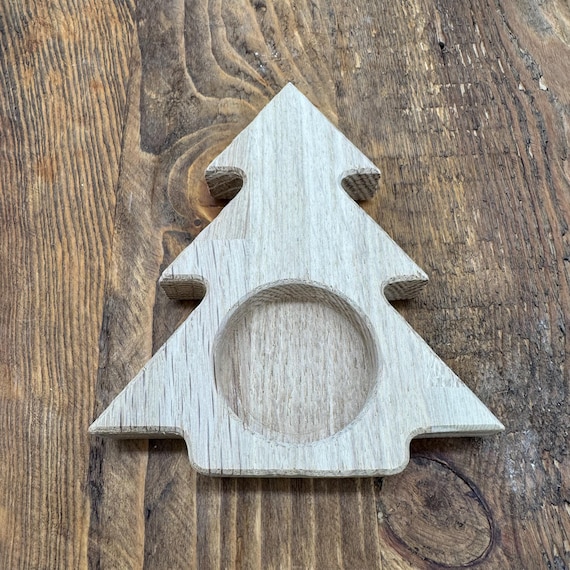 Tealight holder XMAS souvenir gift small Christmas item oak wood tealight oak wood table decoration angel tree star heart