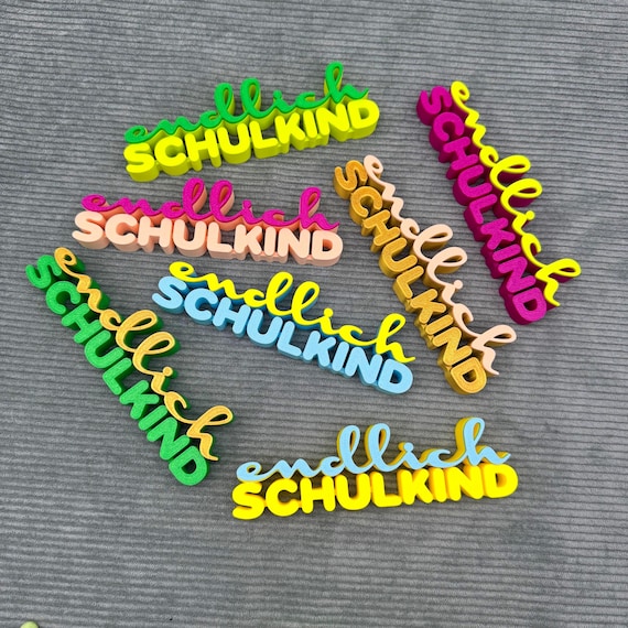 finally school child gift school enrollment school child 3D lettering school school child colorful colored decoration boy girl first class decoration