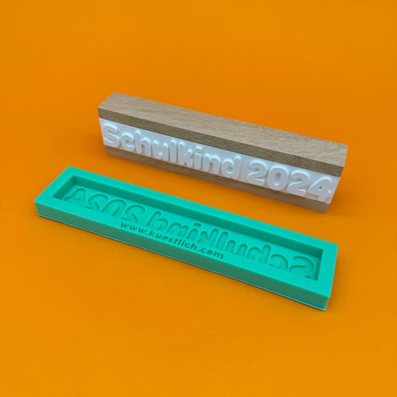 Silicone mold SCHOOL CHILD 2025 blocks casting mold school enrollment silicone mold start of school concrete mold casting compound block mold gift