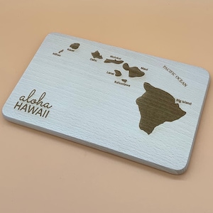 1 x Cutting Board Hawaii Aloha Oahu Adventure Camping Adventure Engraved Board Breakfast Board