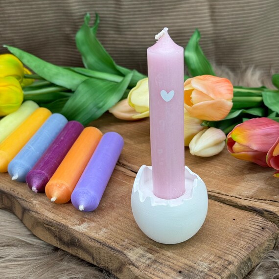 Easter Egg Candle Holder Gift Egg Candlestick Rabbit Souvenir Decoration Eggshell with Candle