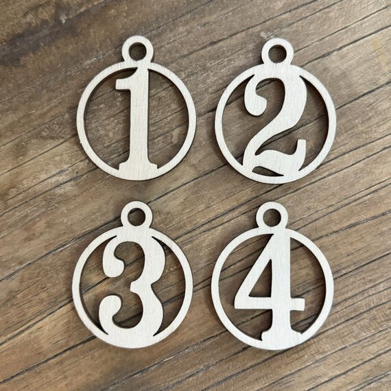 Advent wreath Advent decoration wooden pendant numbers Advent season candle Christmas winter cozy XMAS 1 2 3 4
