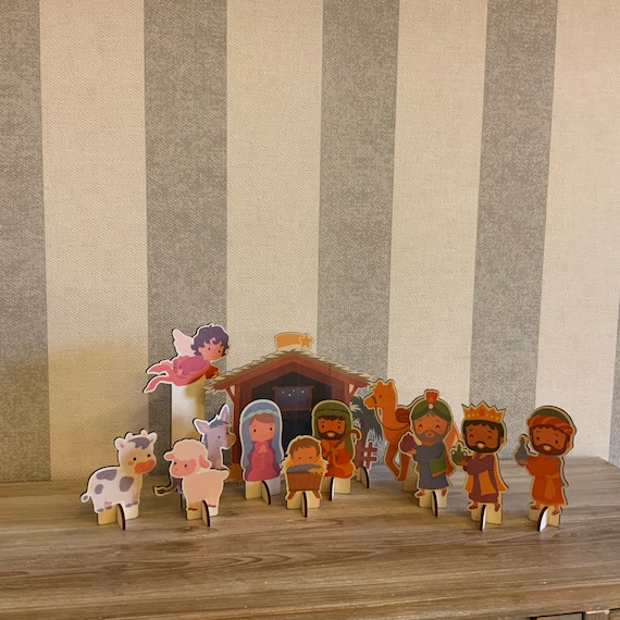 Crib Christmas XMAS decoration Christmas time Exhibitor Children Child Maria Baby Gift gift idea wood