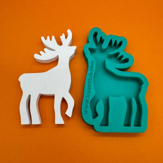 Silicone mold deer reindeer deer casting mold silicone casting mold concrete mold casting compound gift Christmas Xmas