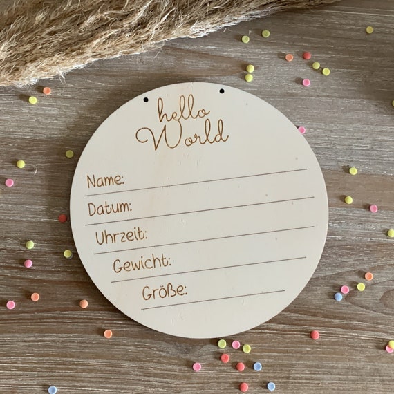 Baby Memorial Plaque Birth Wood Plaque Wooden Plaque Personalized Nameplate Baptism Gift