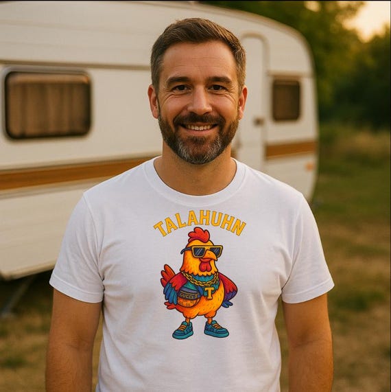 Iron-on image Talahon Talahuhn Hip Hop funny iron-on digital print gold chicken colored