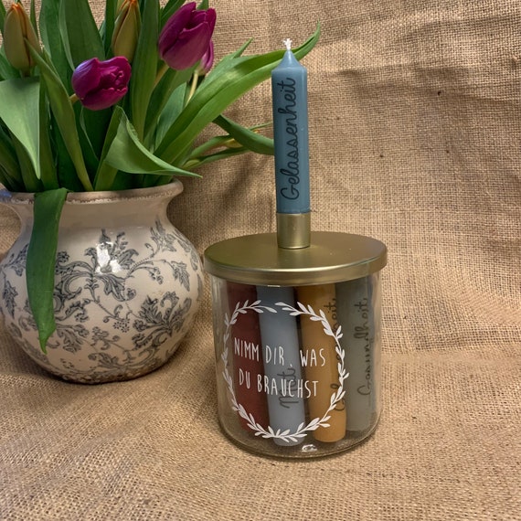 Take what you need glass candles gift set gift idea luck love meditation girlfriend set 12 candles souvenir instead of flowers