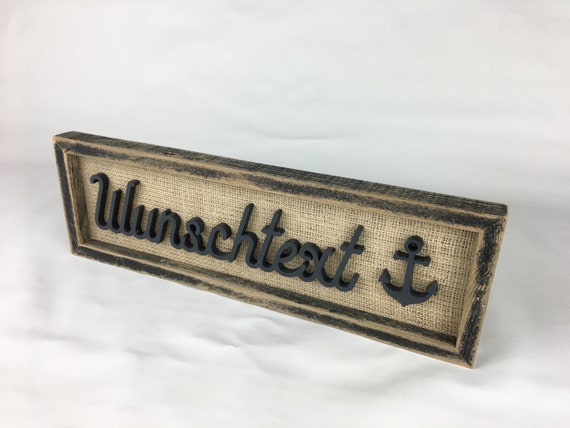 YOUR WISH TEXT maritime anchor decoration picture home gift mural Baltic Sea wall decoration unique