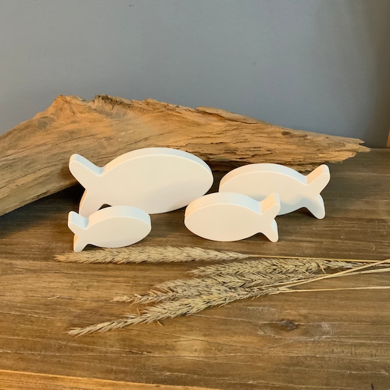 Fish decoration set of 4 Raysin decoration maritime maritime Baltic Sea North Sea gift idea figures fish casting mold baptism baptism decoration