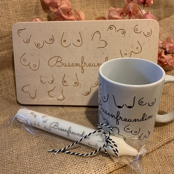 Best friend gift set funny best friend BFF gift idea bestie mug candle cutting board personalized