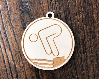 4x Schwimmabzeichen Seepferdchen schwimmen Schule Deutsches Jugend Abzeichen Holz Gold Bronze Silber kleines großes 4 Stück