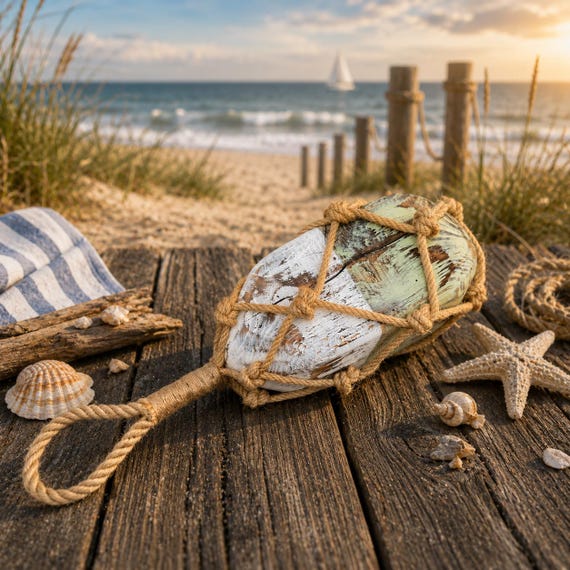 Wooden buoy, maritime decoration, beach, Baltic Sea, moin, decoration, wooden buoy, sea, seafaring, swimmer, beach house, North Sea, terrace, holiday flair