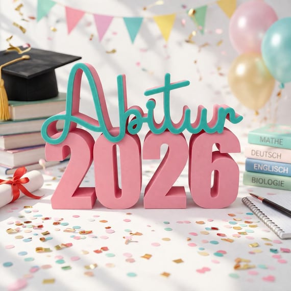 Graduation 2025 Decorative Lettering Gift Font Decoration Pink Light Blue Color Selectable 3D Graduation