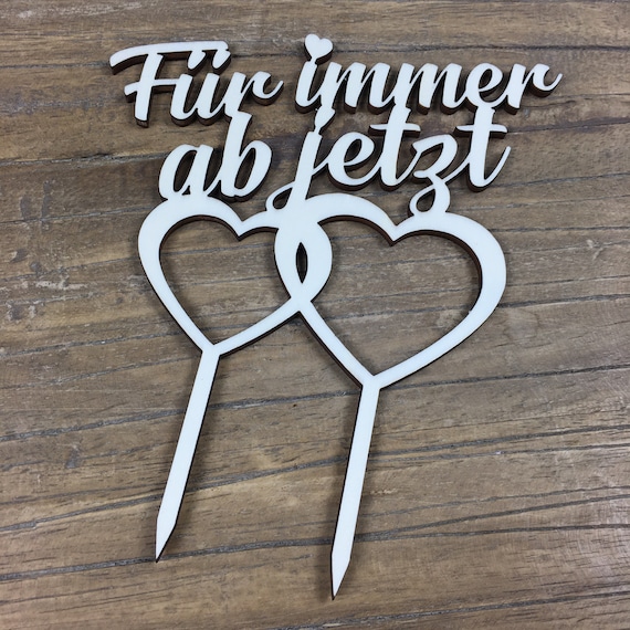 1 x forever from now on cake decoration wedding cake topper cake wooden decoration topper