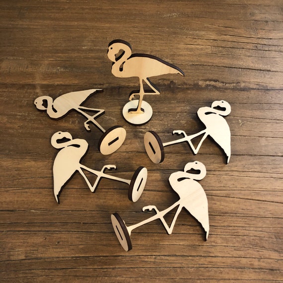 5x flamingo wooden standee decoration table decoration party summer 2023 beach party pool party garden party children's birthday