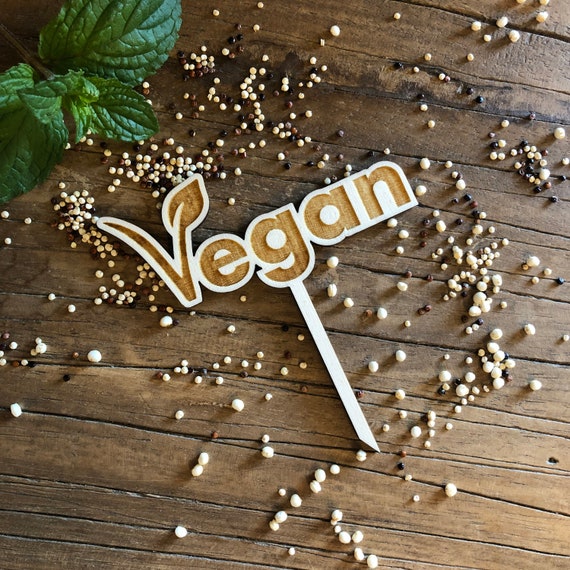 Vegan Topper Wood Cake Cake Food Blogger Cake Veggie Food Cake Topper 2024 Plug