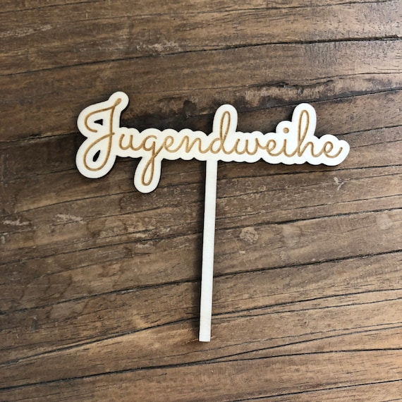 Jugendweihe topper wood cake cake topper celebration cake party decoration 2023