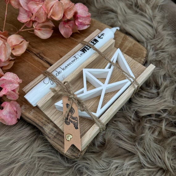Paper ship gift gift set candle sea anchor oak wood Raysin thank you souvenir Baltic Sea holiday decoration sea love maritime ship boat