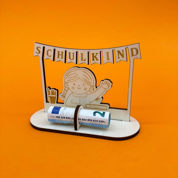Schoolchild 2025 Gift Wooden Money Display School Enrollment First Class Girl Back to School