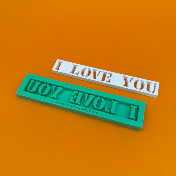 Silicone mold I LOVE YOU blocks casting mold silicone casting mold concrete mold casting compound block mold