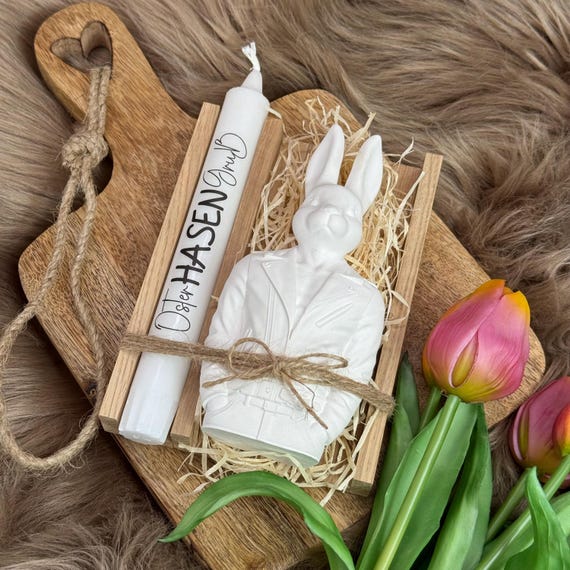 Gift Set Easter Man Easter Bunny Raysin Oakwood Candle Rabbit Easter Festival Easter Gift Souvenir Candle Gift Idea Sexy