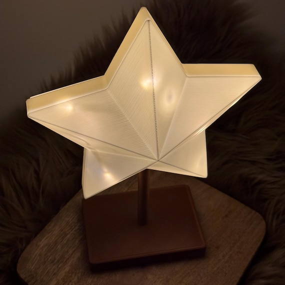 Star Christmas decoration lamp light DIY for fairy lights XMAS decoration 3D white luminous star with base