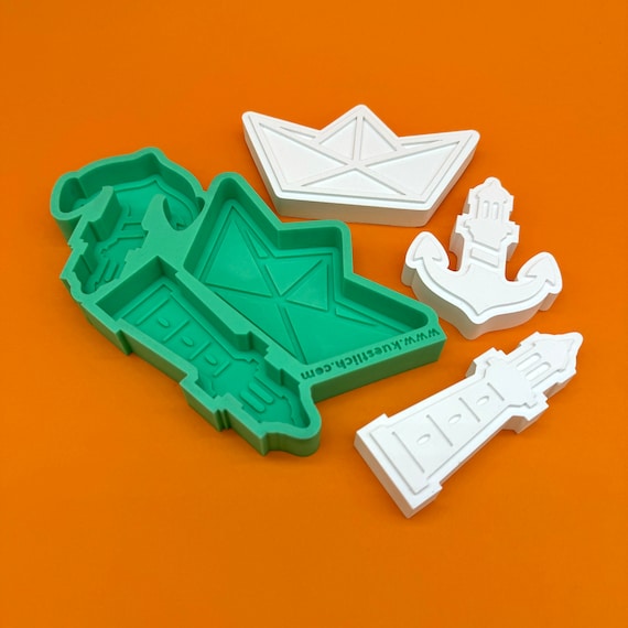 Silicone mold anchor ship lighthouse mold silicone mold maritime concrete mold casting compound sea gift pendant