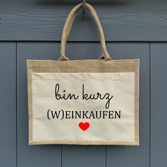 Bag Jute Shopper Tote Bag I'm Short Wine Shopping Shopping Bag Cotton Market Bag Gift Personalized Jute Bag Shopping Bag XL