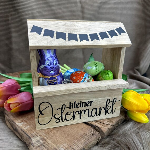small Easter market Easter basket wooden basket gift oak empty gift basket gift box