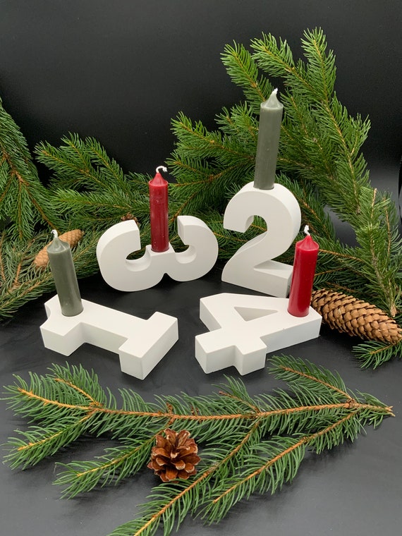 Advent wreath Advent Advent numbers modern Christmas Raysin gift x-Mas Xmas Christmas candle candle holder Christmas time numbers