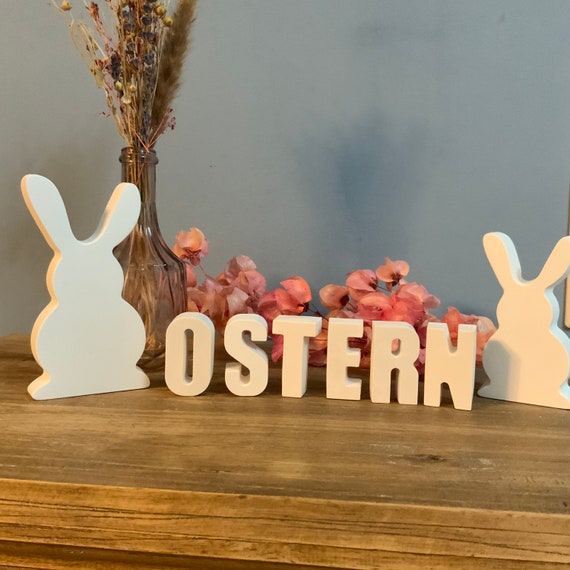 Lettering Easter letters Easter bunny Easter decoration decoration spring Raysin