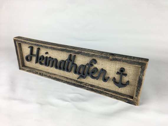 Mural Heimathafen Anker Holz Picture Decoration Home Gift Wall Decoration Coast Sea Baltic Sea Unique