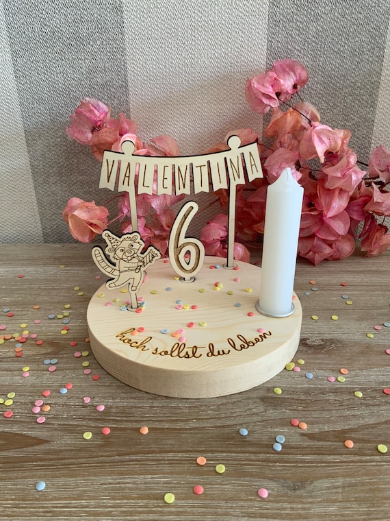 Children's birthday candle plate standee holiday wreath birthday wreath birthday candle baby topper candle holder forest animals animals party