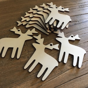 10 x Reindeer Pendant XMAS Wooden Tree Decoration Christmas Christmas Tree Jewelry Deer Deer Elk