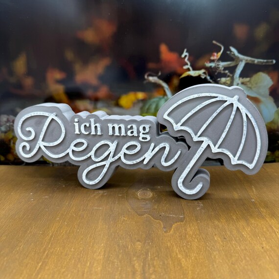 I like rain decoration figure stand country style decoration lettering concrete look umbrella shabby chic home autumn
