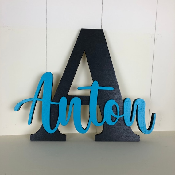 1 x decorative letter desired text name child desired name various colors