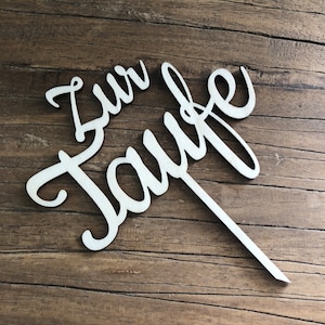 Topper for Baptism Cake Topper Baptism Cake Made of Wood Church Festival Baptism 2025 Cake Topper Cake
