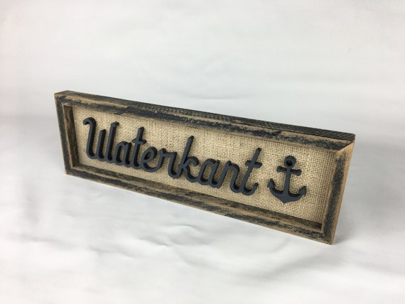 Maritime Mural Waterkant Deco Picture Baltic Sea Gift Home Unique Anchor Wood