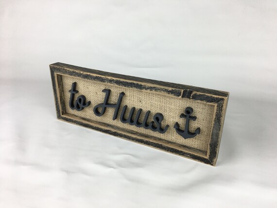 Mural to Huus North Sea Anchor Wood Unique Decorative Mural Home Wall Decoration Gift Baltic Sea
