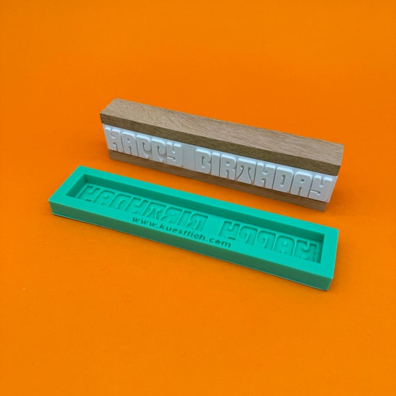 Silicone mold Happy Birthday blocks casting mold silicone casting mold concrete mold casting compound block mold gift birthday