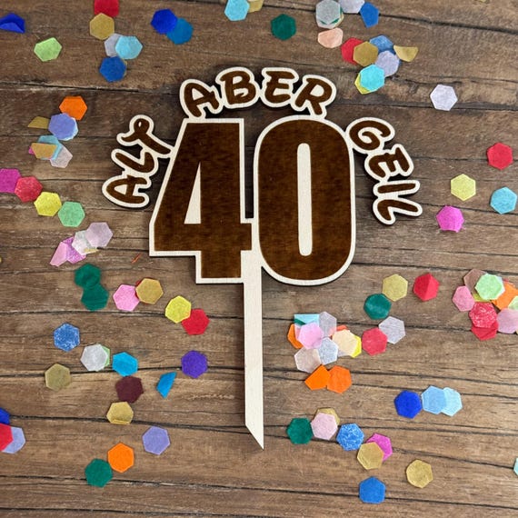 Old but cool 40th topper cake birthday cake cake 40th funny cake topper wood funny old cake topper party Happy Birthday