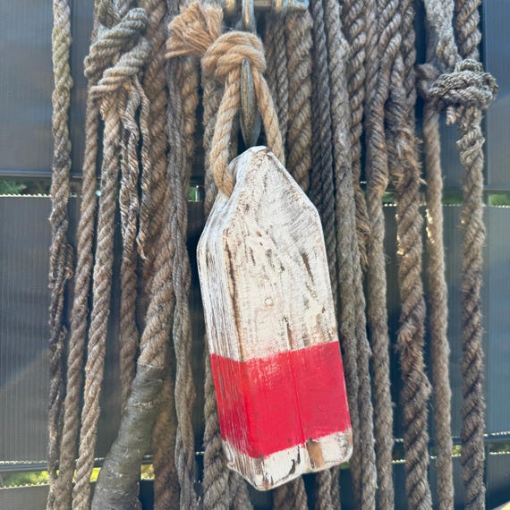 Wooden buoy maritime decoration beach Baltic Sea decoration wooden buoy sea seafaring ahoy swimmer coastal child small