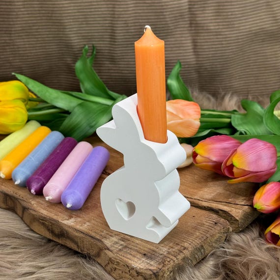 Easter Bunny Candle Holder Gift Bunny Gift Wrapping Bunny Souvenir Decoration