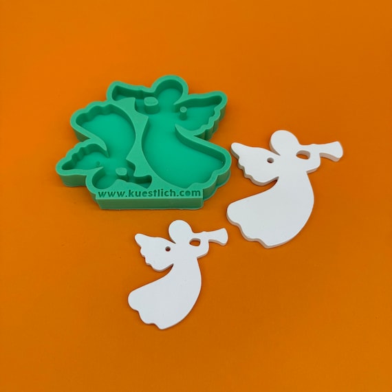 Silicone Mold Angel Casting Mold Christmas Silicone Casting Mold Concrete Mold Casting Compound Pendant XMAS