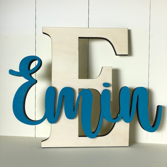 1 x decorative letter desired text name child desired name different colors