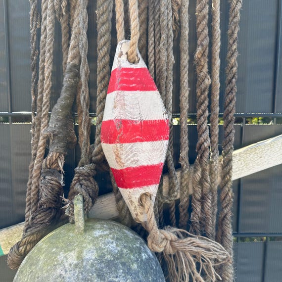Wooden buoy maritime decoration beach Baltic Sea decoration wooden buoy sea seafaring ahoy swimmer coastal child moin