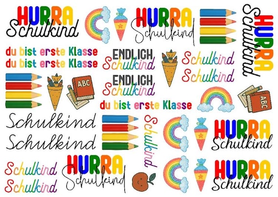 Rub on A5 sheet school child sticker sticker school enrollment school child school borderless Rub ons first class UV